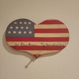 Patriotic Heart Plaque